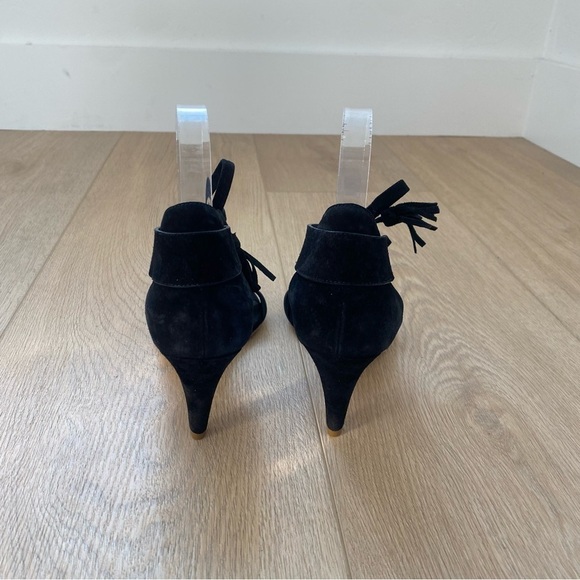 Sclarandis Alice Black Wrap Tassel Heels - Picture 8 of 9